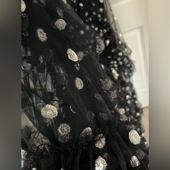 Marchesa Notte Embellished Off The Shoulder Tier Gown - Picture 12 of 13